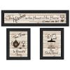 "Kitchen Friendship Collection III" 3-Piece Vignette By Artisan Trendy Decor, Ready to Hang Framed Print, Black Frame