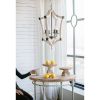 4 - Light Wood Chandelier, Hanging Light Fixture with Adjustable Chain for Kitchen Dining Room Foyer Entryway, Bulb Not Included