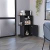 Clip Kitchen Cart, Single Door Cabinet, Four Casters -Black