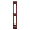 Curio Cabinet Lighted Curio Diapaly Cabinet with Adjustable Shelves and Mirrored Back Panel, Tempered Glass Doors (Cherry, 6 Tier), (E26 light bulb no