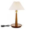 Walnut Table Lamp with Empire Lamp Shade, Vintage style table lamp