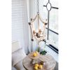 4 - Light Wood Chandelier, Hanging Light Fixture with Adjustable Chain for Kitchen Dining Room Foyer Entryway, Bulb Not Included