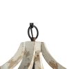 4 - Light Wood Chandelier, Hanging Light Fixture with Adjustable Chain for Kitchen Dining Room Foyer Entryway, Bulb Not Included