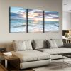 3 panels Framed Canvas Wall Art Decor,3 Pieces Sea Wave Painting Decoration Painting for Chrismas Gift, Office,Dining room,Living room, Bathroom, Bedr