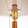 Walnut Table Lamp with Empire Lamp Shade, Vintage style table lamp