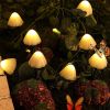 LED Outdoor Solar Garden Lights Waterproof Mushroom String Lawn Lamps Cute Fairy Light Landscape Lamp Path Yard Lawn Patio Decor