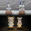 3D Fireworks Bear Night Light RGB Led 7 Color Luminarias Projection Lamp Romantic Gift Bedroom Decor Home Kawaii Desk Decoration